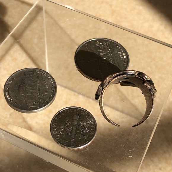 Vintage 1960’s Zodiac Horoscope Cancer Sign Crab unisex Metal Ring - Picture 11 of 16